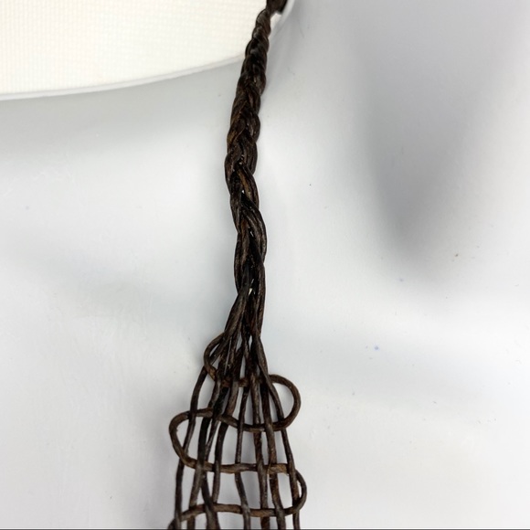 Artisan Red Flower Boho Cord Necklace & Bracelet - Picture 8 of 16